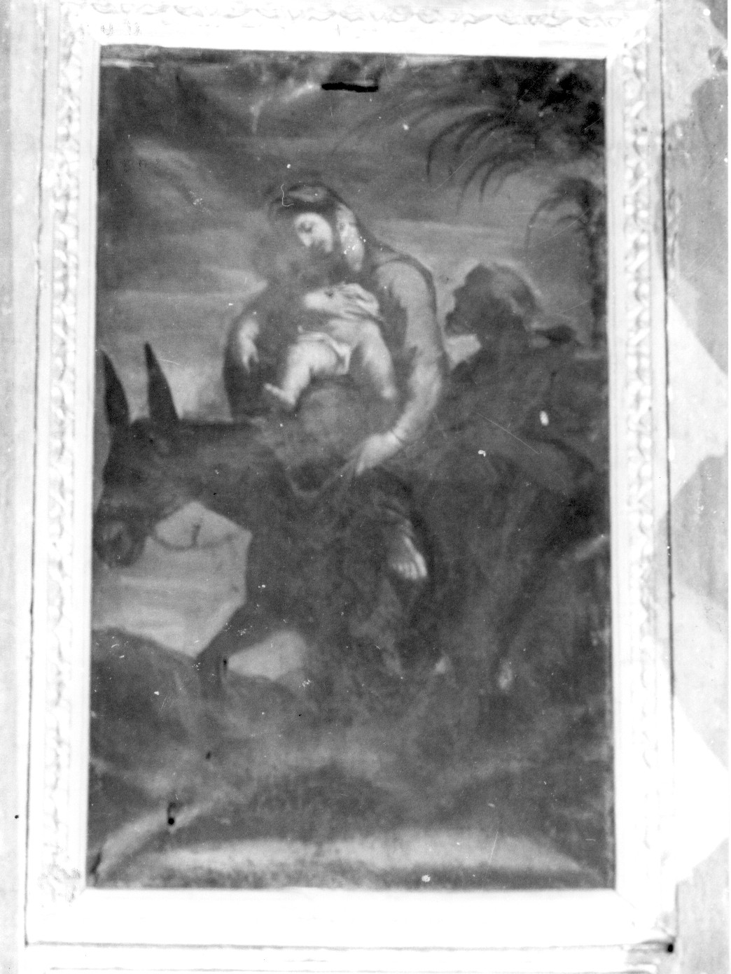 fuga in Egitto (dipinto) di Majewski Sebastiano (attribuito) (secondo quarto sec. XVII)