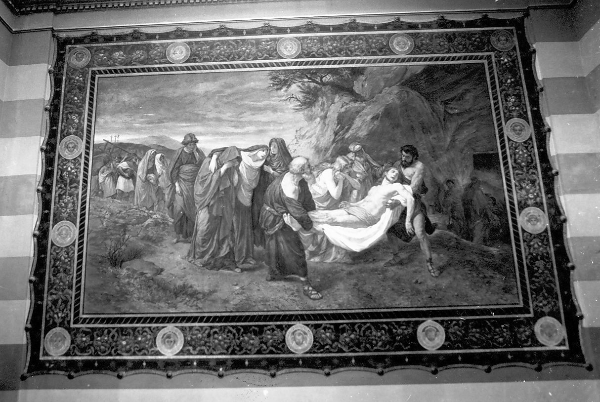 deposizione di Cristo nel sepolcro (dipinto) di Mariani Cesare (attribuito) (sec. XIX)