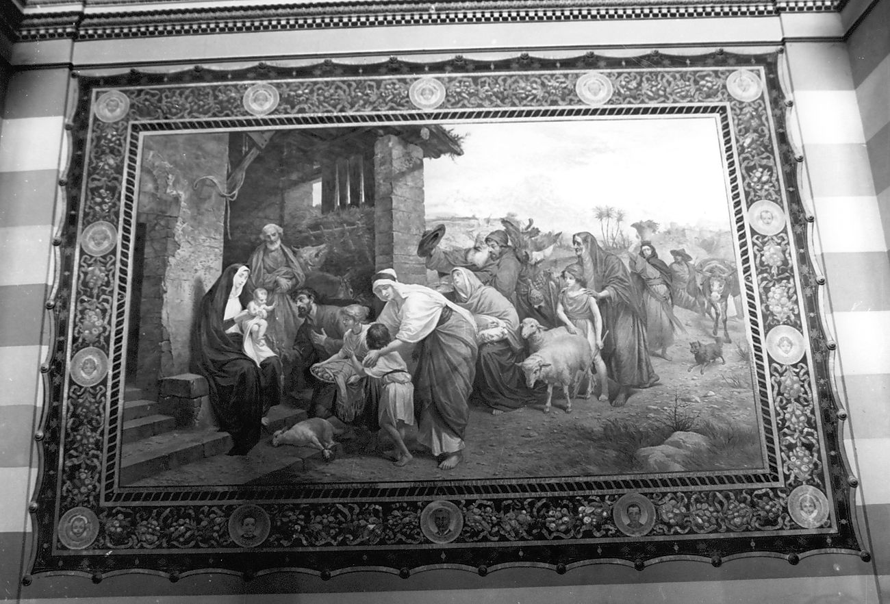 natività di Gesù (dipinto) di Mariani Cesare (attribuito) (sec. XIX)