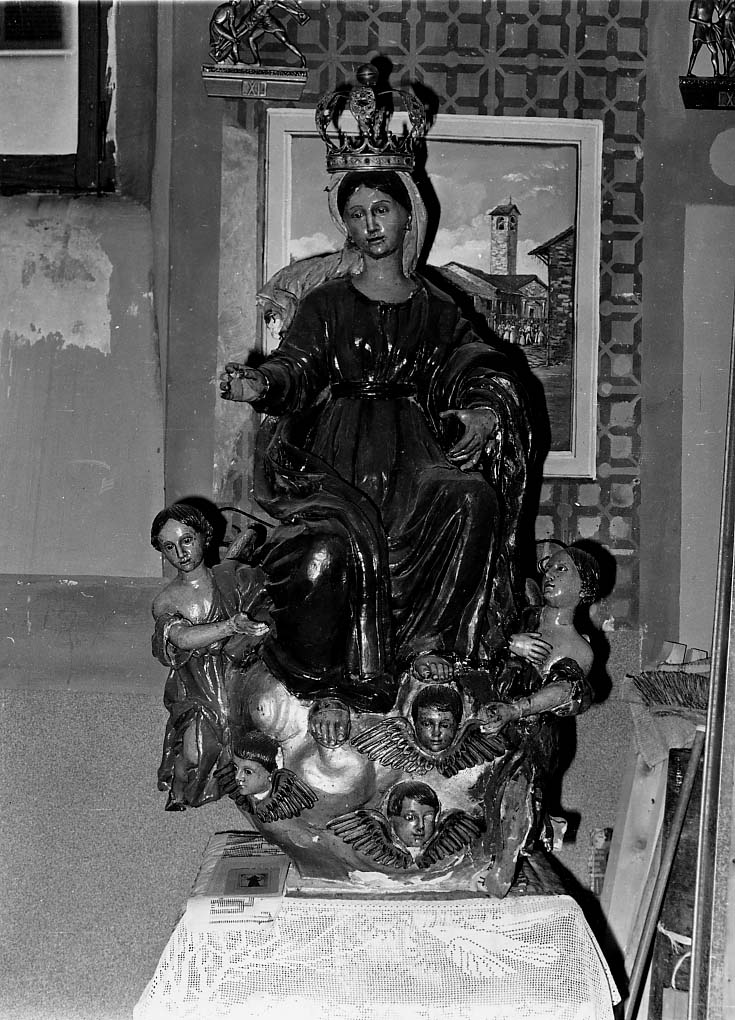 Madonna in gloria (statua) - ambito Italia centrale (sec. XIX)