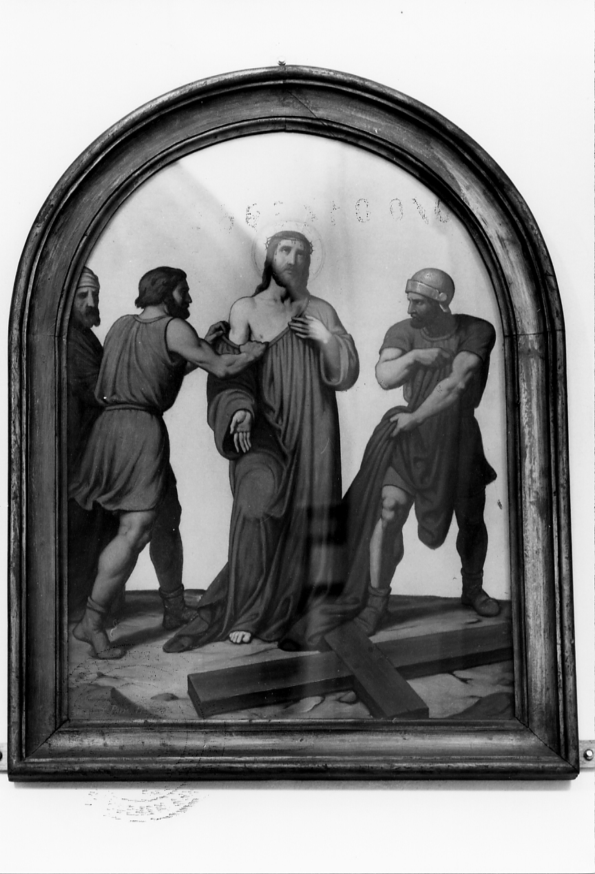Gesù spogliato e abbeverato di fiele (dipinto) - ambito francese (fine sec. XIX)