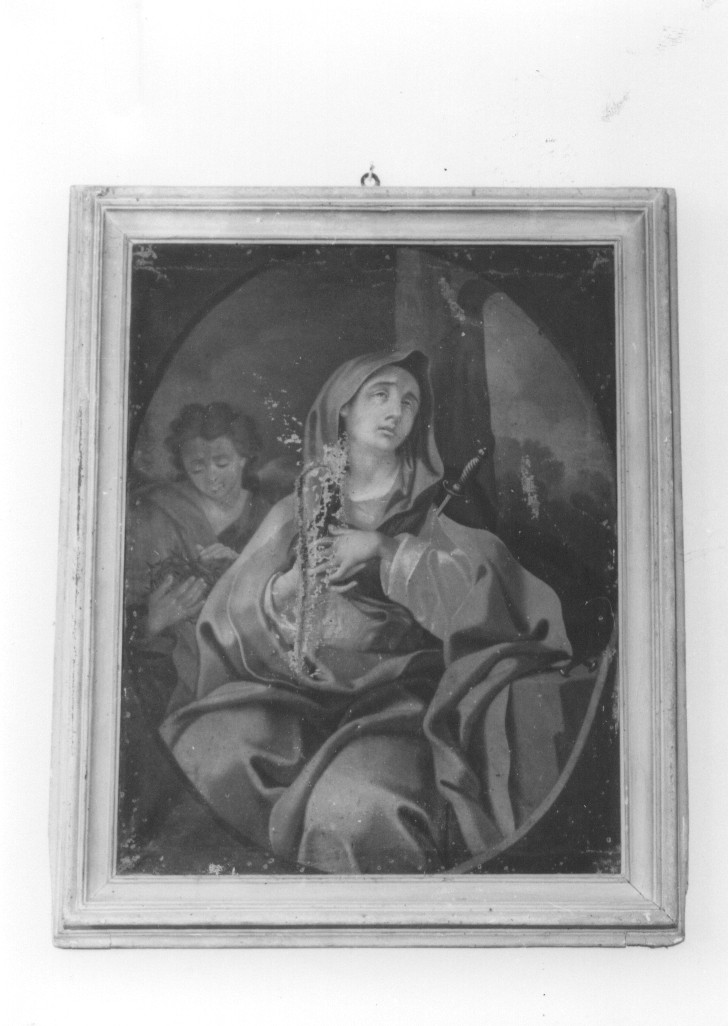 Madonna Addolorata con simboli della Passione (dipinto, opera isolata) - ambito Italia centrale (sec. XIX)