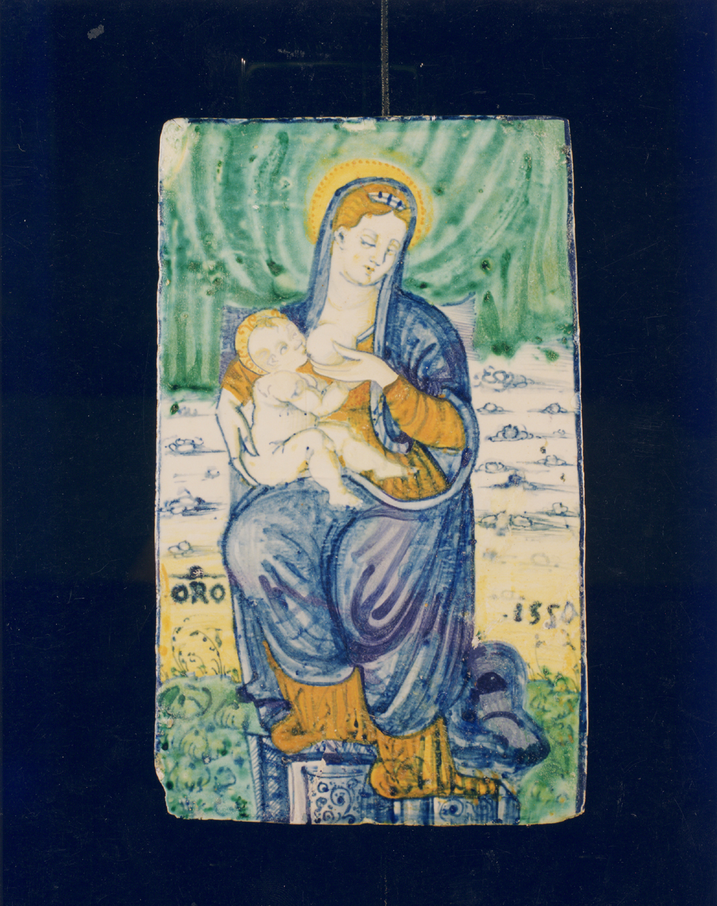 Madonna con Bambino (targa) - ambito abruzzese (sec. XVI)