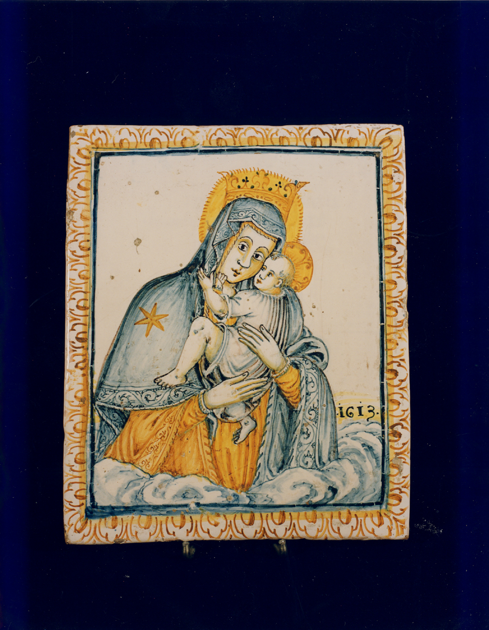 Madonna col Bambino (piastrella) - manifattura di Castelli (sec. XVII)