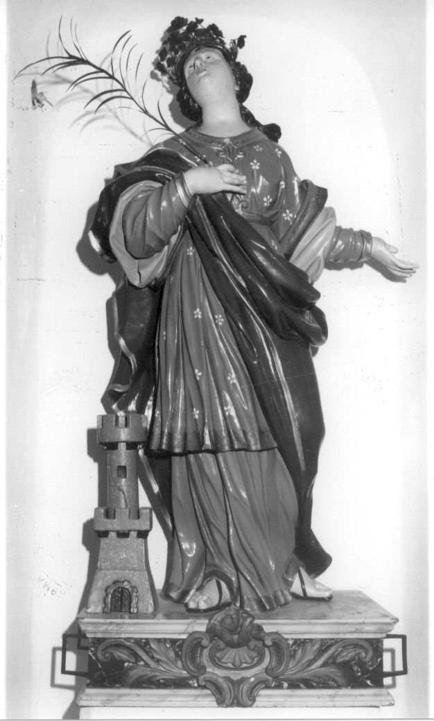 Santa Barbara (statua, opera isolata) - bottega Italia centrale (sec. XIX)