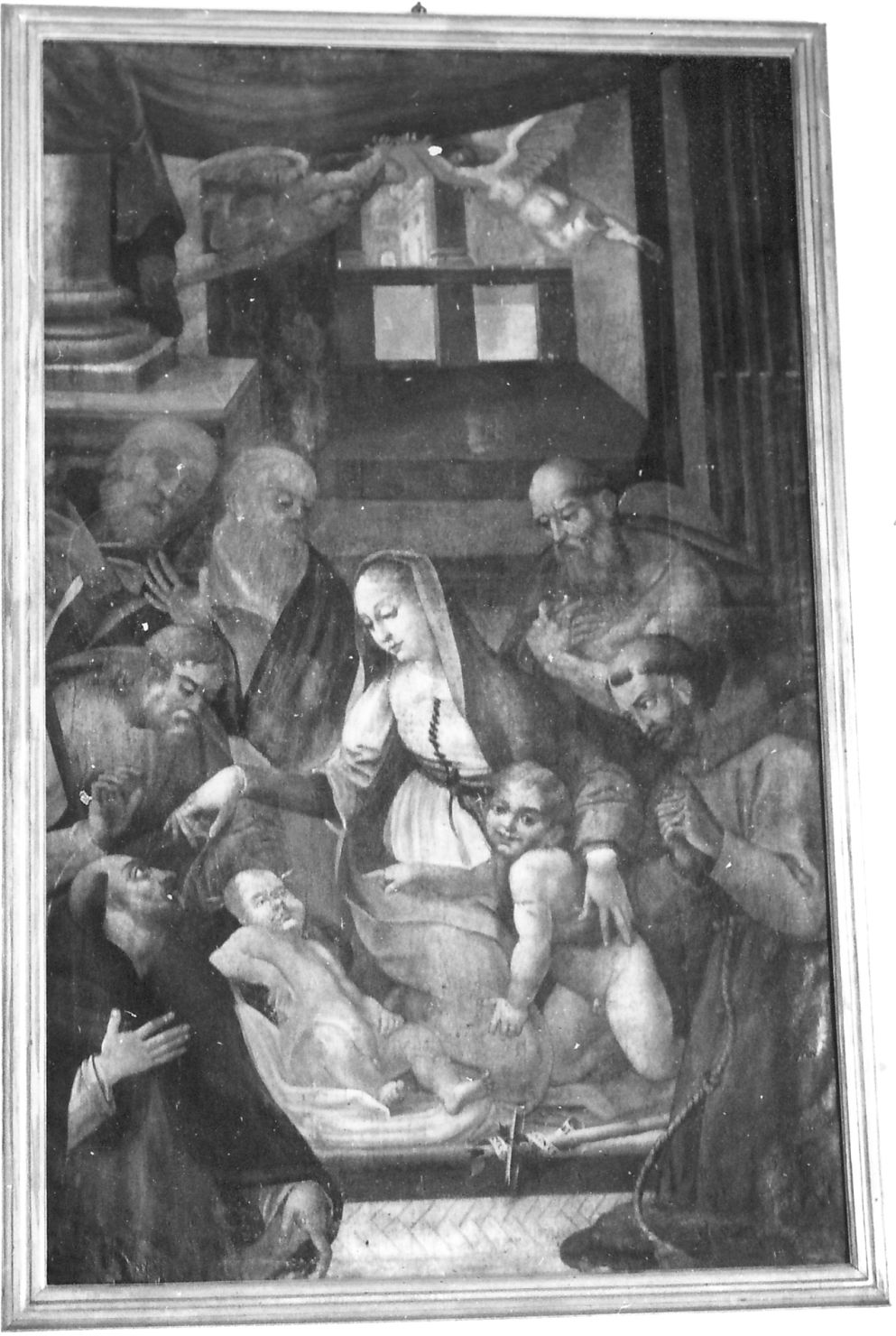 Madonna con Bambino e Santi (dipinto, opera isolata) di Castrucci Giovan Battista (attribuito) (sec. XVI)