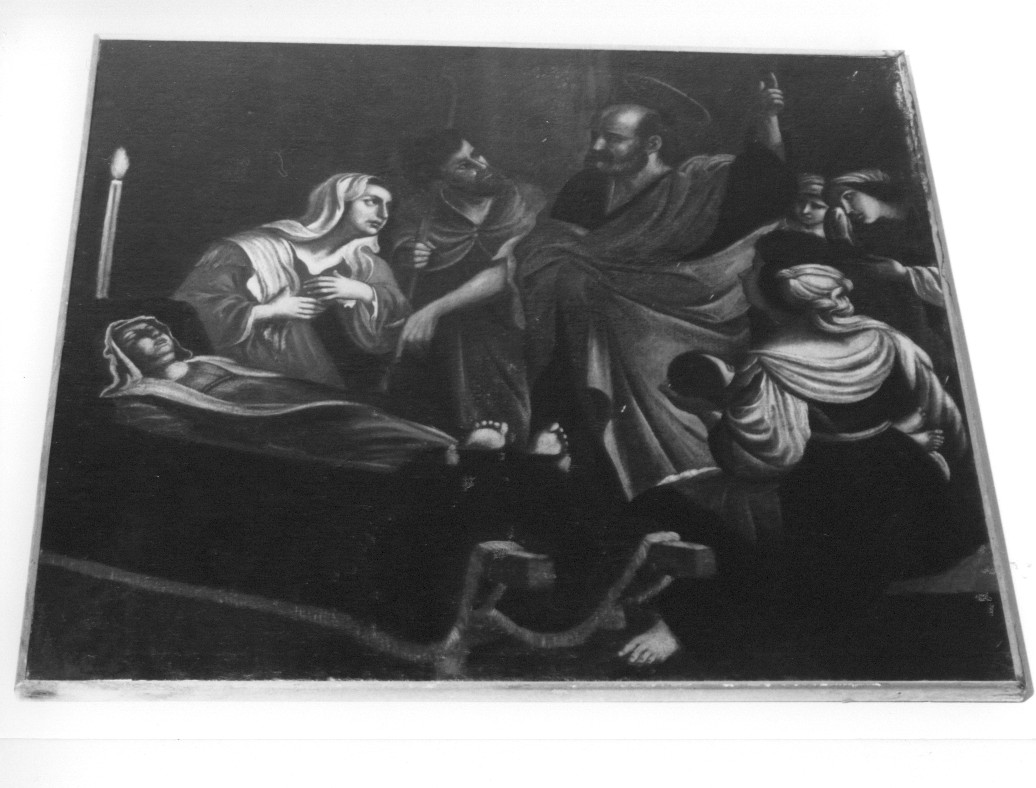 San Pietro resuscita Tabita (dipinto, opera isolata) - ambito napoletano (sec. XVIII)