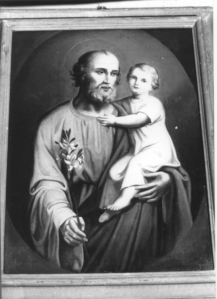 San Giuseppe e Gesù Bambino (dipinto, opera isolata) - ambito abruzzese (fine/inizio secc. XIX/ XX)