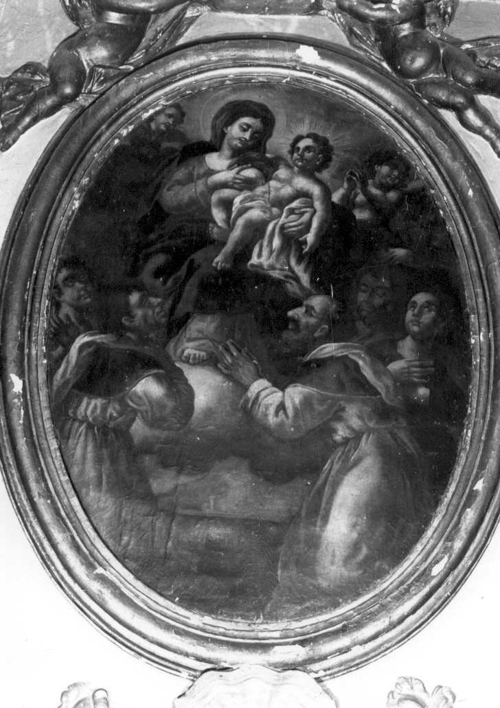 Madonna delle Grazie, Madonna con Bambino e devoti (dipinto, opera isolata) - ambito abruzzese (sec. XVIII)