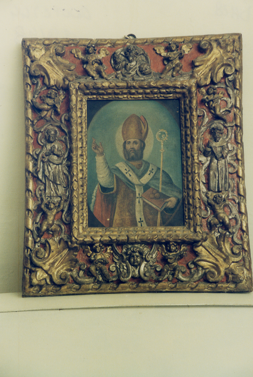 Padre Eterno/ Immacolata/ San Domenico (?)/ Angeli (cornice) - ambito abruzzese (sec. XVII)