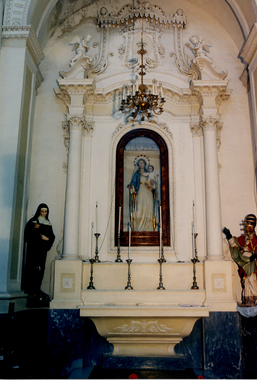 simboli di Maria/ angeli (dossale) di Fagnani Giovanni (secc. XVIII/ XIX)