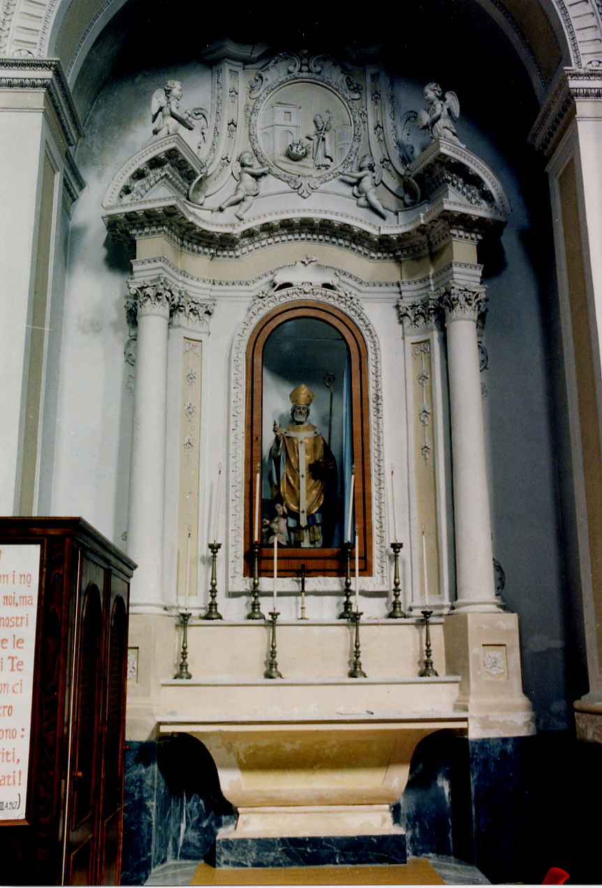 San Nicola di Bari (dossale) di Fagnani Giovanni (secc. XVIII/ XIX)