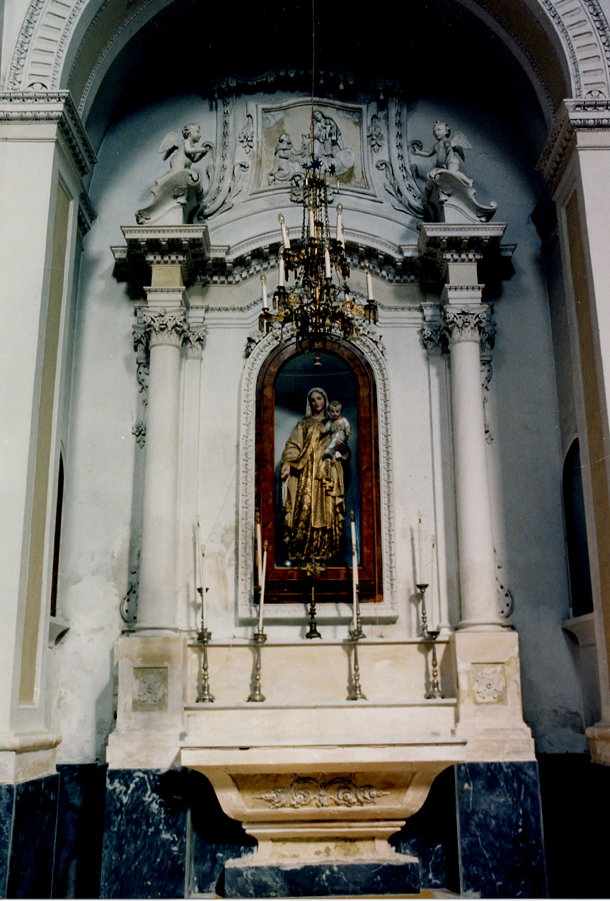 Madonna del Carmelo (dossale) di Fagnani Giovanni (secc. XVIII/ XIX)