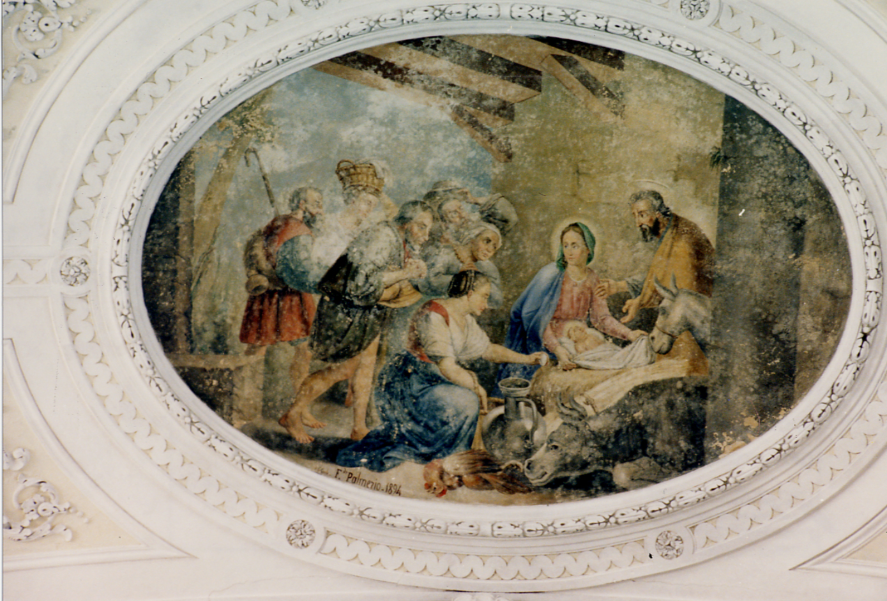 Adorazione dei pastori (dipinto) di Palmerio Ferdinando (scuola) (sec. XIX)