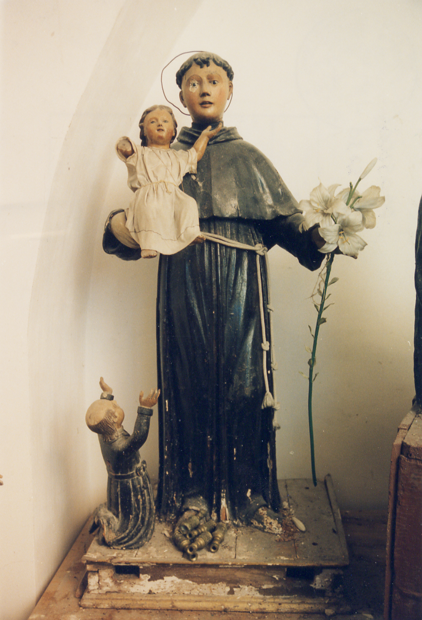Sant'Antonio da Padova con orante (gruppo scultoreo) - ambito molisano (sec. XVII)