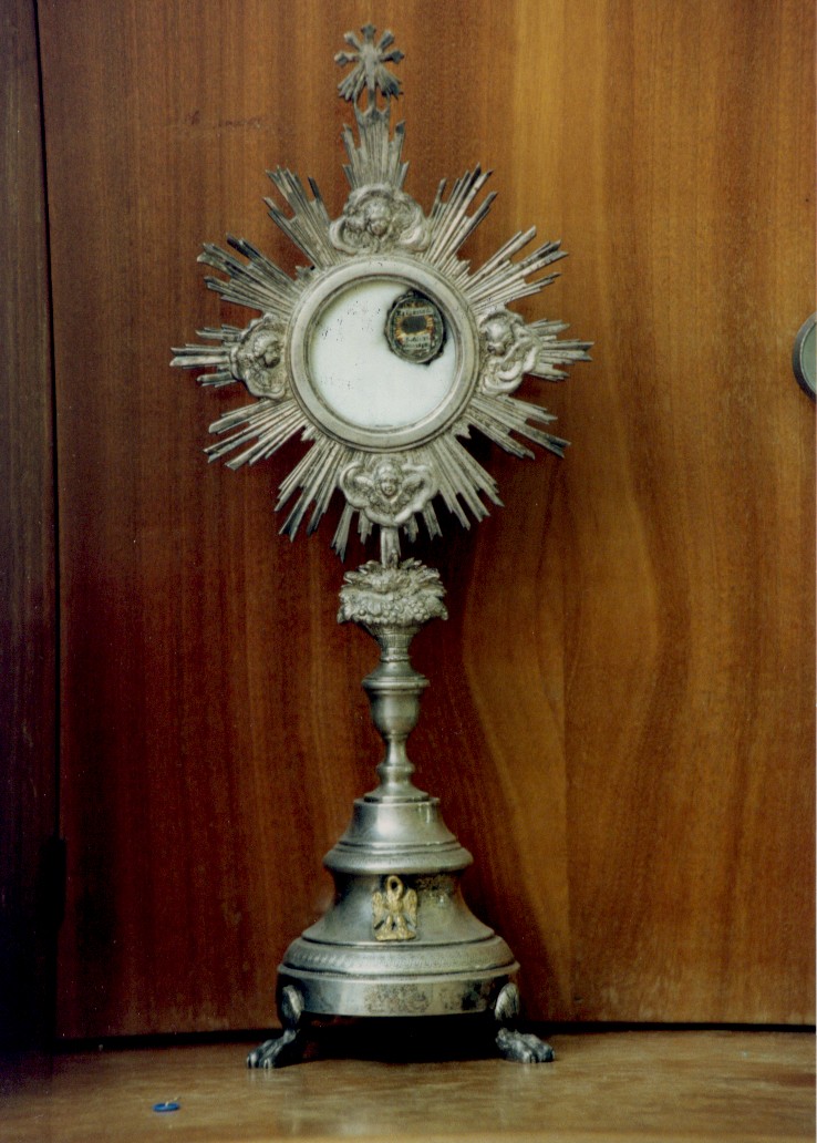 reliquiario - a ostensorio - ambito abruzzese (fine sec. XIX)