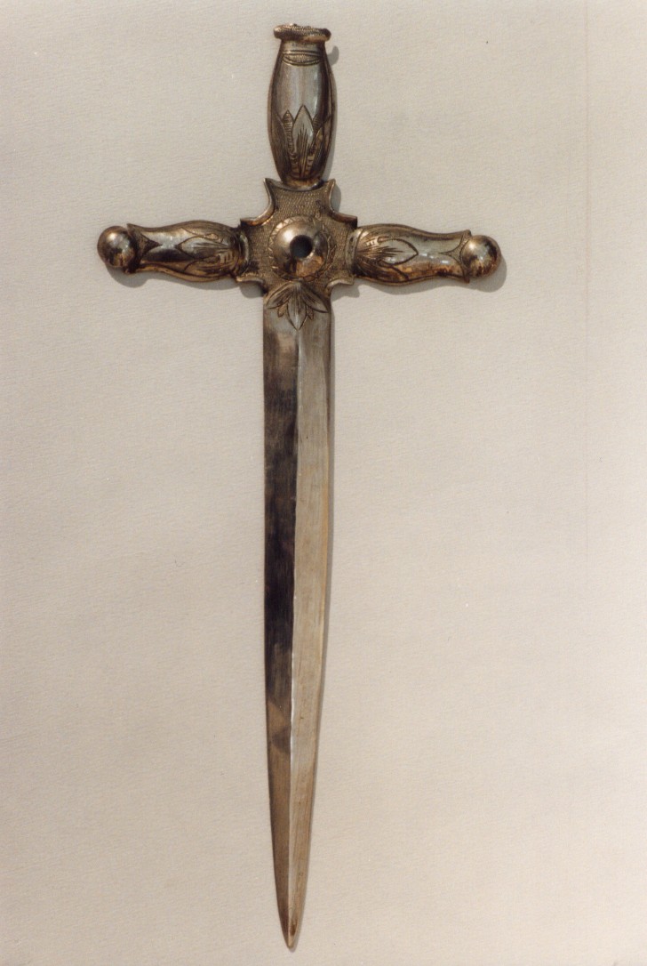 pugnale dell'Addolorata (attributo iconografico di immagine sacra) - ambito abruzzese (fine sec. XIX)