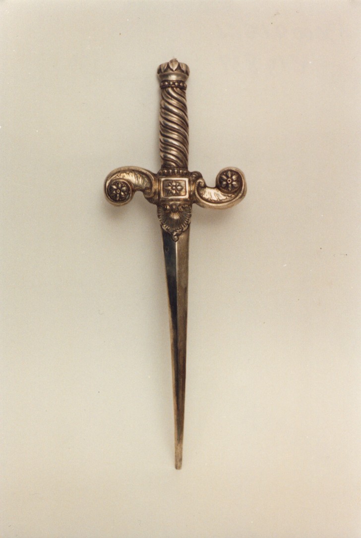 pugnale (attributo iconografico di immagine sacra) - bottega napoletana (sec. XIX)