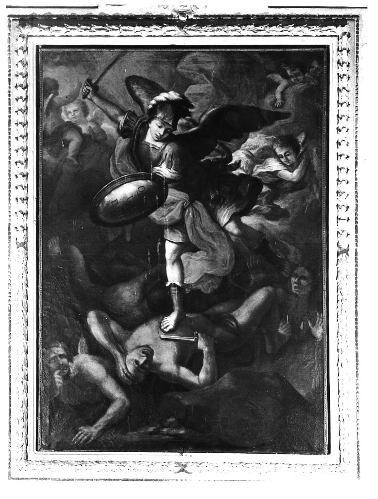 SAN MICHELE ARCANGELO (dipinto) di Conti Vincenzo di Francesco (sec. XIX)