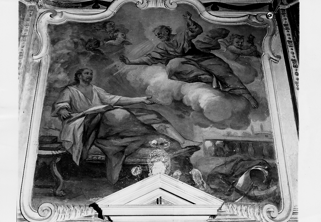 SANT'IGNAZIO DI LOYOLA GUARITO DA SAN PIETRO (dipinto) di Cenatiempo Gerolamo (sec. XVIII)