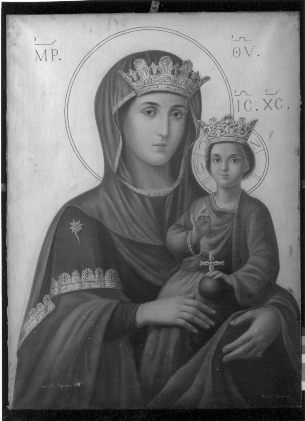 Madre di Dio "odigitria", Madonna con Bambino (icona) di Marchiani Enrico (terzo quarto sec. XIX)