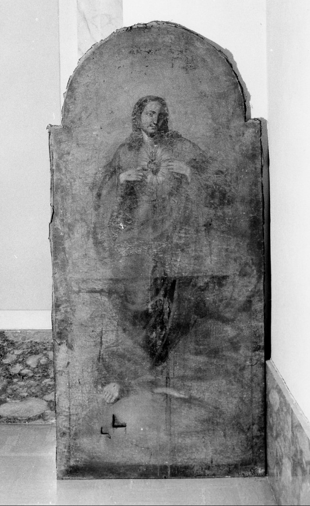 Sacro Cuore di Gesu' (dipinto) - ambito Italia centrale (fine/inizio secc. XVII/ XVIII)