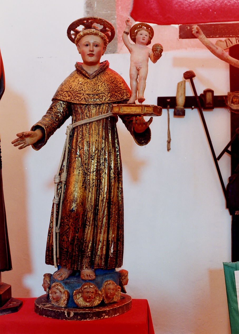 SANT'ANTONIO DA PADOVA (statua, opera isolata) - produzione napoletana (sec. XVII)