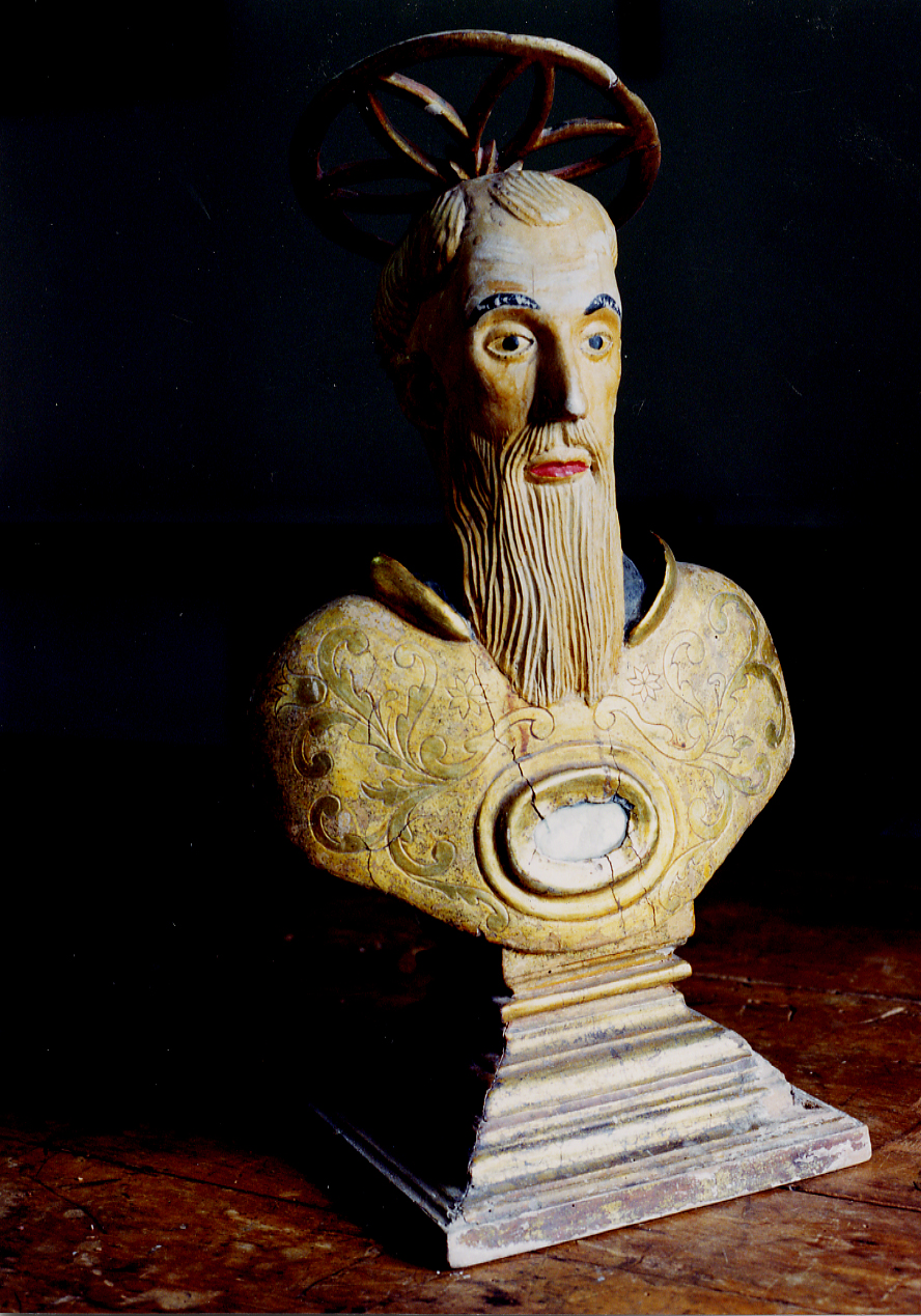 SANTO (reliquiario - a busto) - ambito abruzzese (sec. XVII)