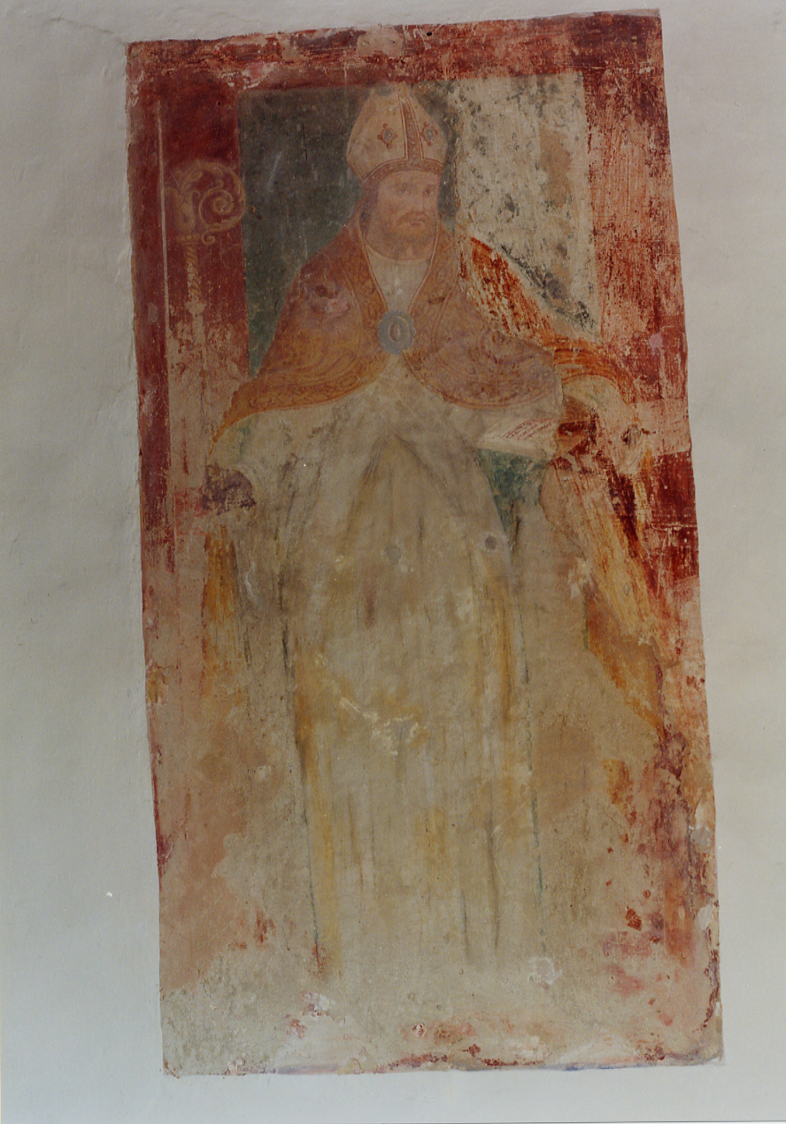 SANTO VESCOVO (dipinto, opera isolata) - ambito abruzzese (prima metà sec. XV)