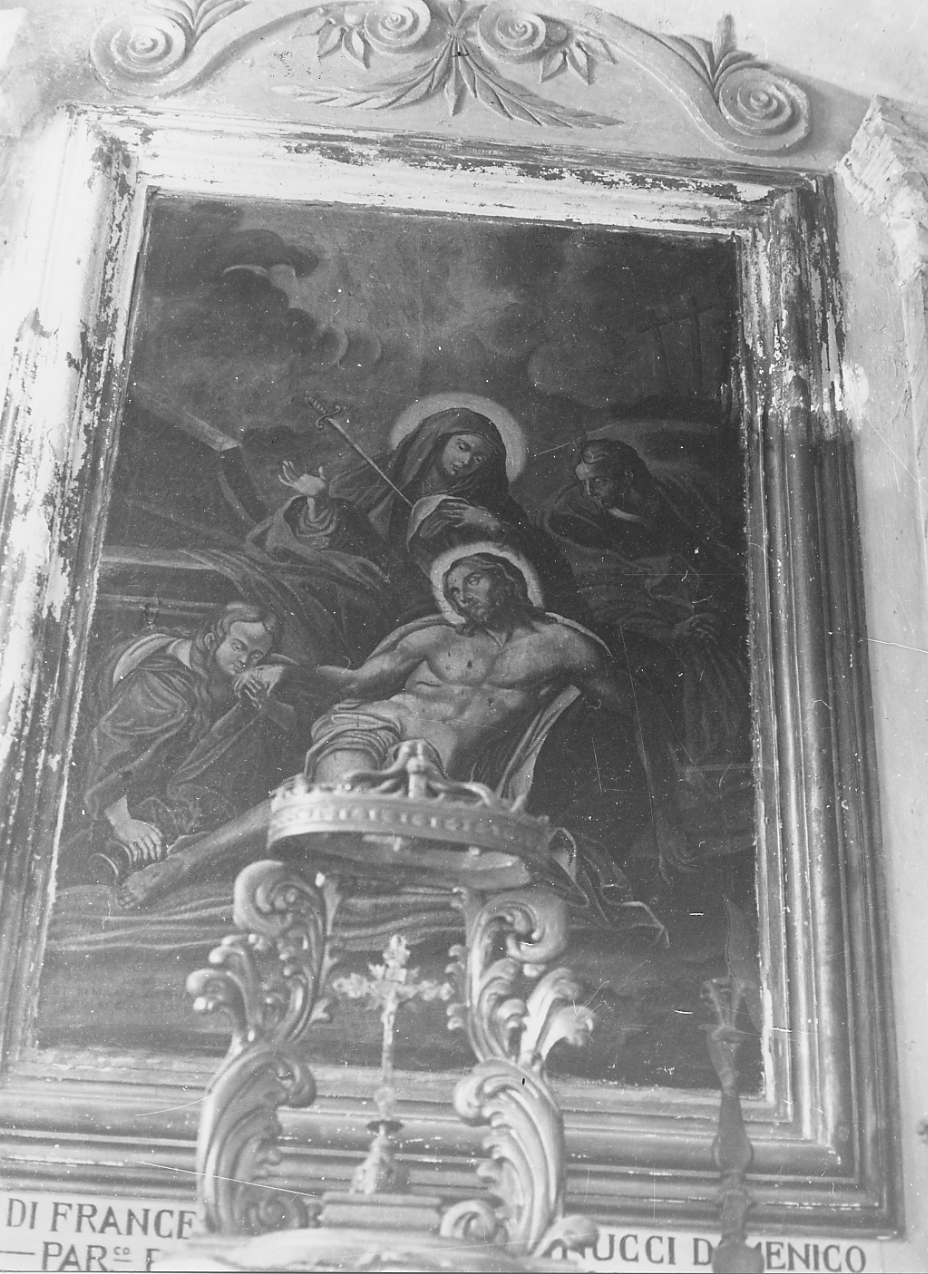 COMPIANTO SUL CRISTO MORTO (dipinto) - ambito abruzzese (sec. XVII)