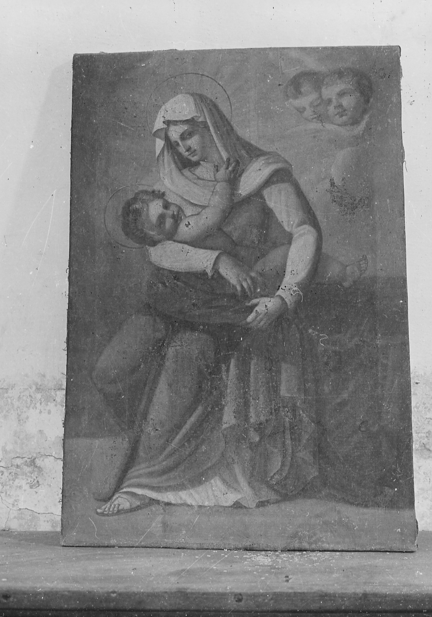 MADONNA CON BAMBINO (dipinto) - ambito abruzzese (sec. XVII)