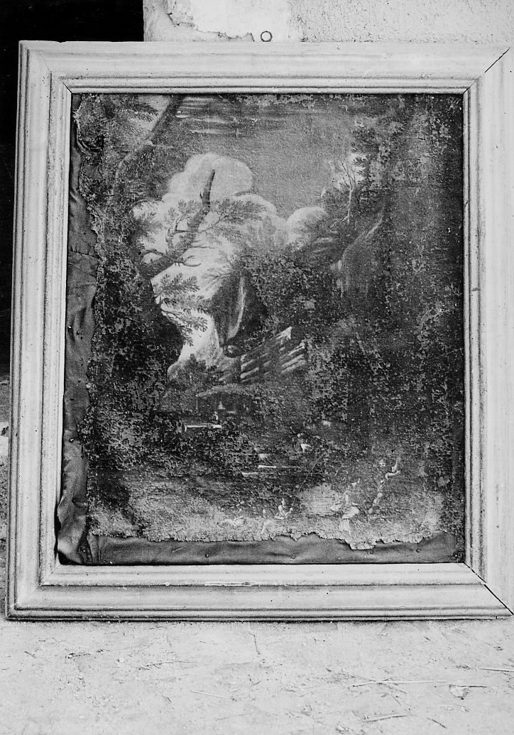 PAESAGGIO CON FIGURE (dipinto) - ambito abruzzese (sec. XVIII)