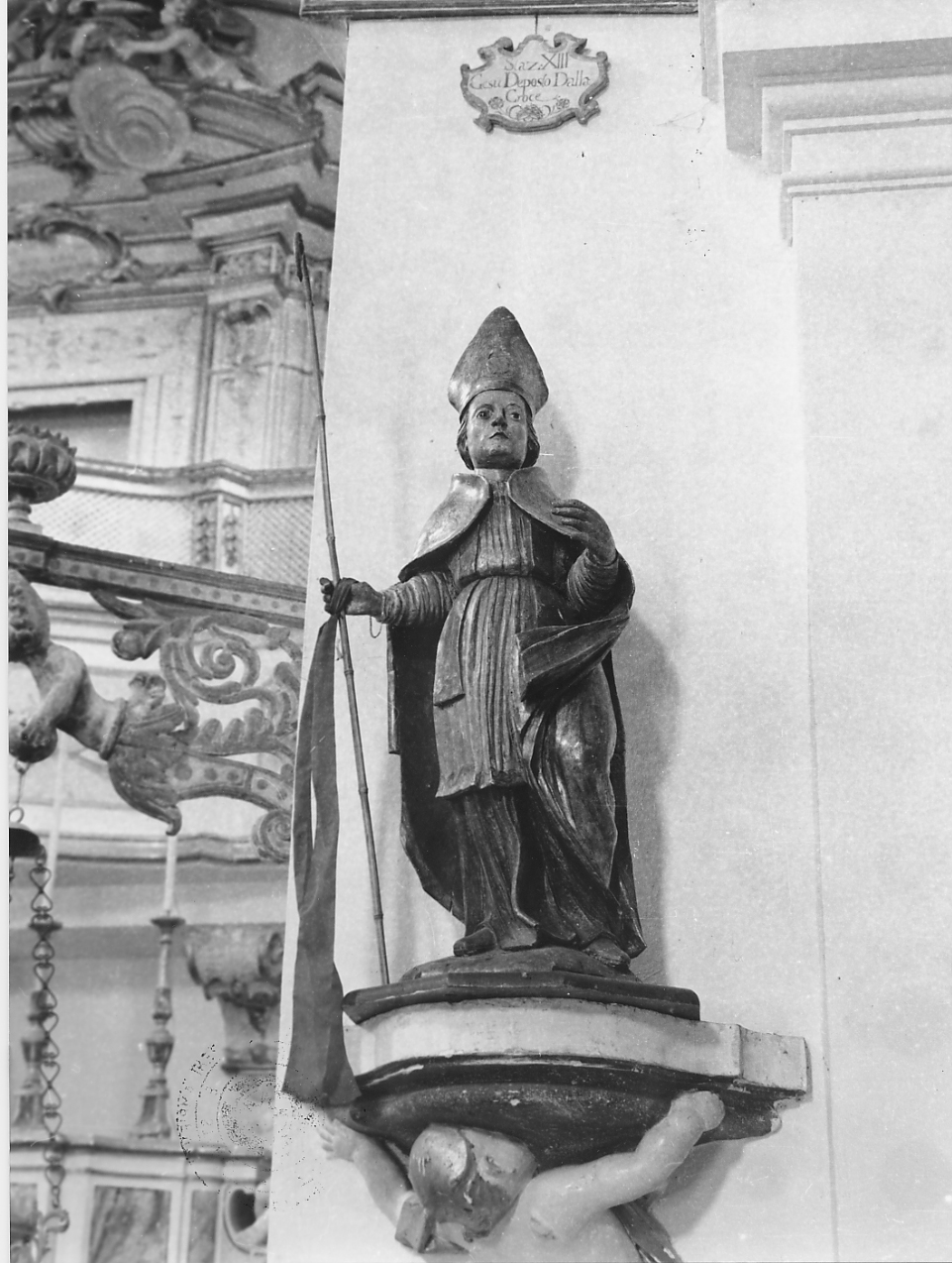 SANTO VESCOVO (statua, opera isolata) - ambito abruzzese (fine sec. XVII)