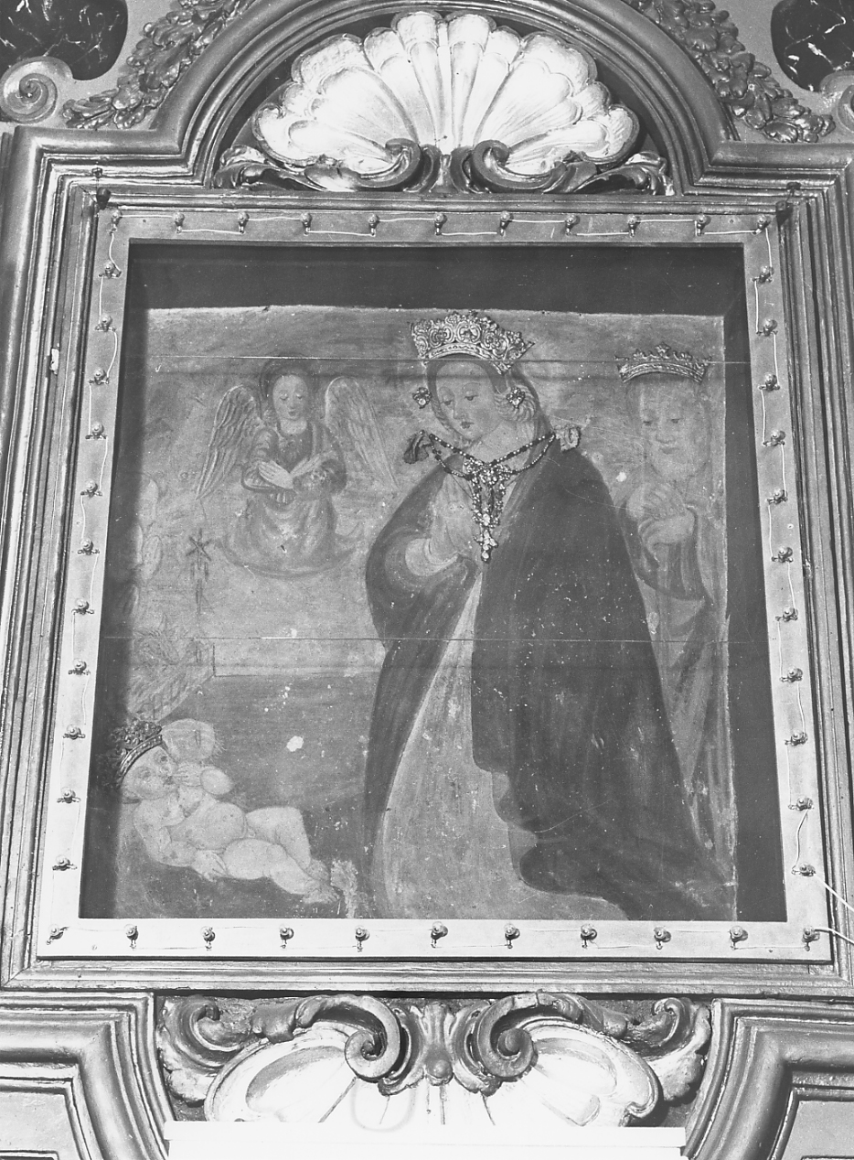 MADONNA IN ADORAZIONE DEL BAMBINO (dipinto) - ambito Italia centrale (sec. XVI)