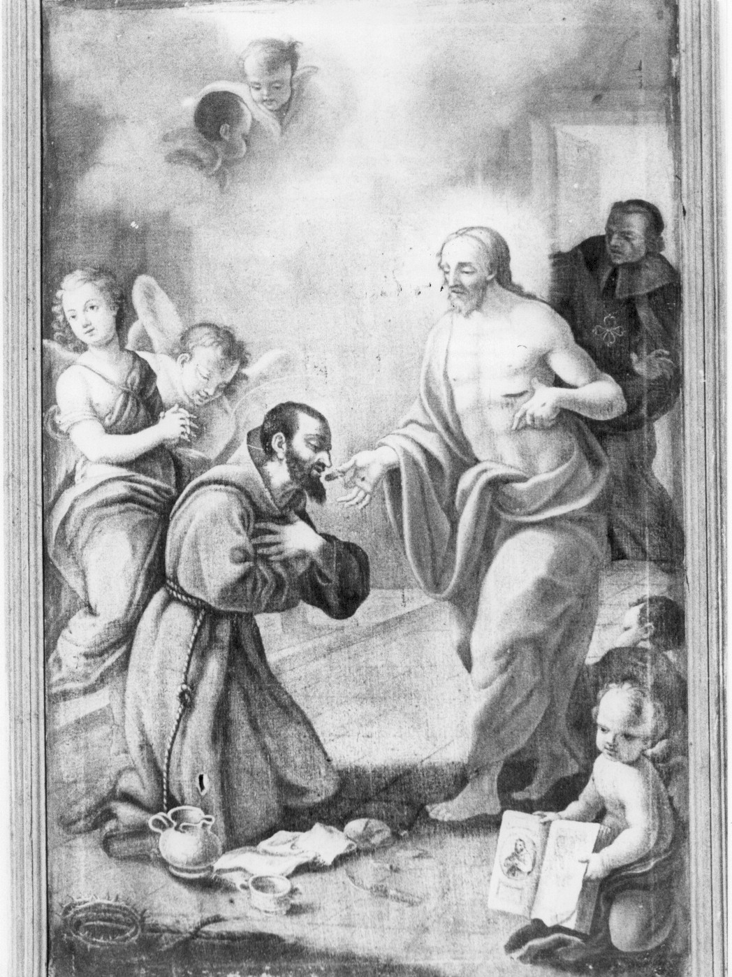 Episodio della vita di Bernardo Colleone, San Bernardo (dipinto, opera isolata) - ambito abruzzese (sec. XVIII)