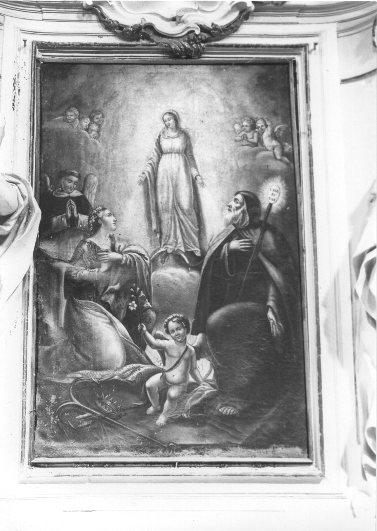L'Immacolata e Santi, Madonna Immacolata e Santi (dipinto, opera isolata) - ambito abruzzese (sec. XVIII)