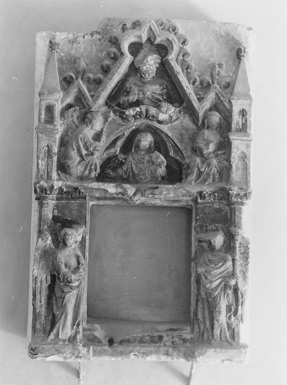 MADONNA CON BAMBINO E ANGELI (tabernacolo) - ambito Italia centrale (sec. XV)