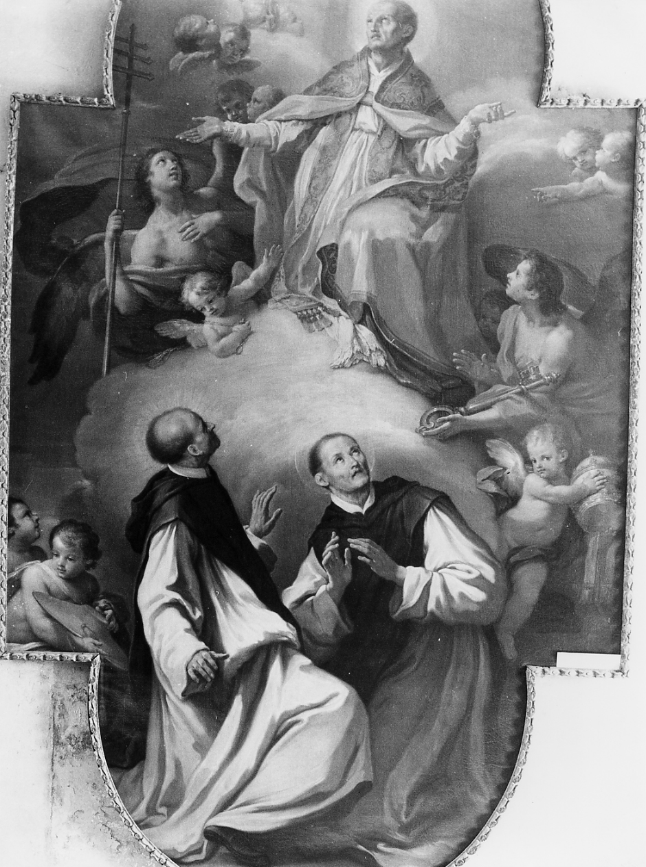 SAN PIETRO CELESTINO IN GLORIA (dipinto) di Conca Giovanni (sec. XVIII)