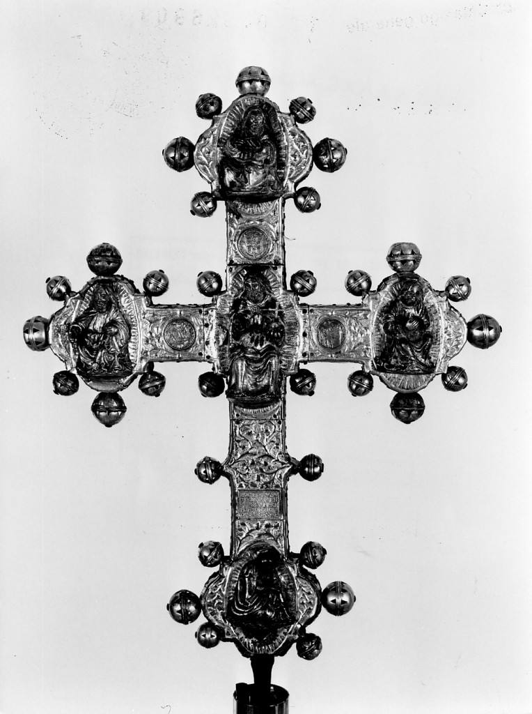 Cristo Redentore benedicente (croce processionale) di Goberna Vincenzo (sec. XVI)