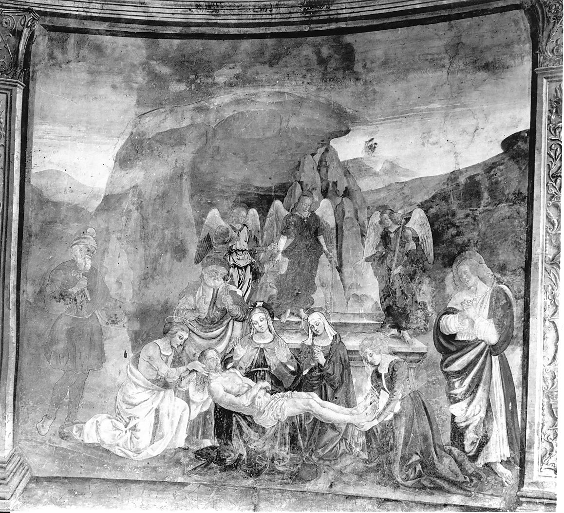 Compianto sul Cristo morto (dipinto) di Gatti Saturnino (sec. XV, sec. XVII)