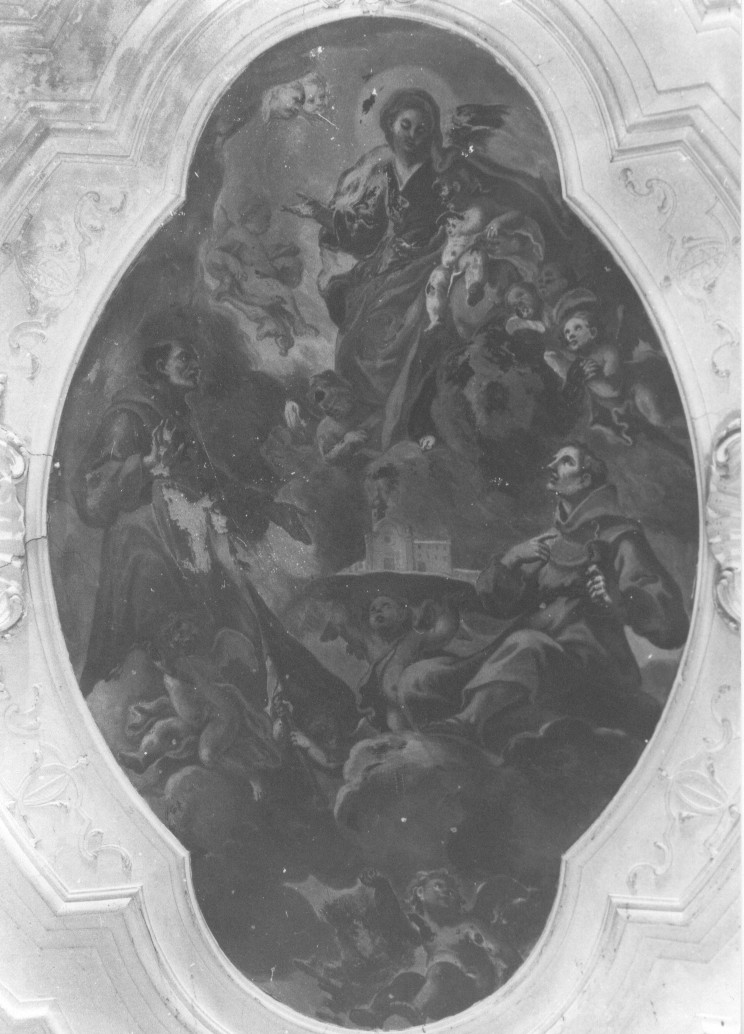 Madonna e Santi, Madonna con altri personaggi (dipinto, opera isolata) - ambito abruzzese (sec. XVII)