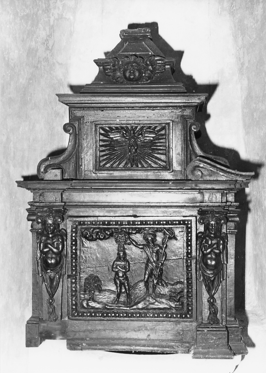 coperchio del fonte battesimale - bottega Italia centrale (sec. XVII)