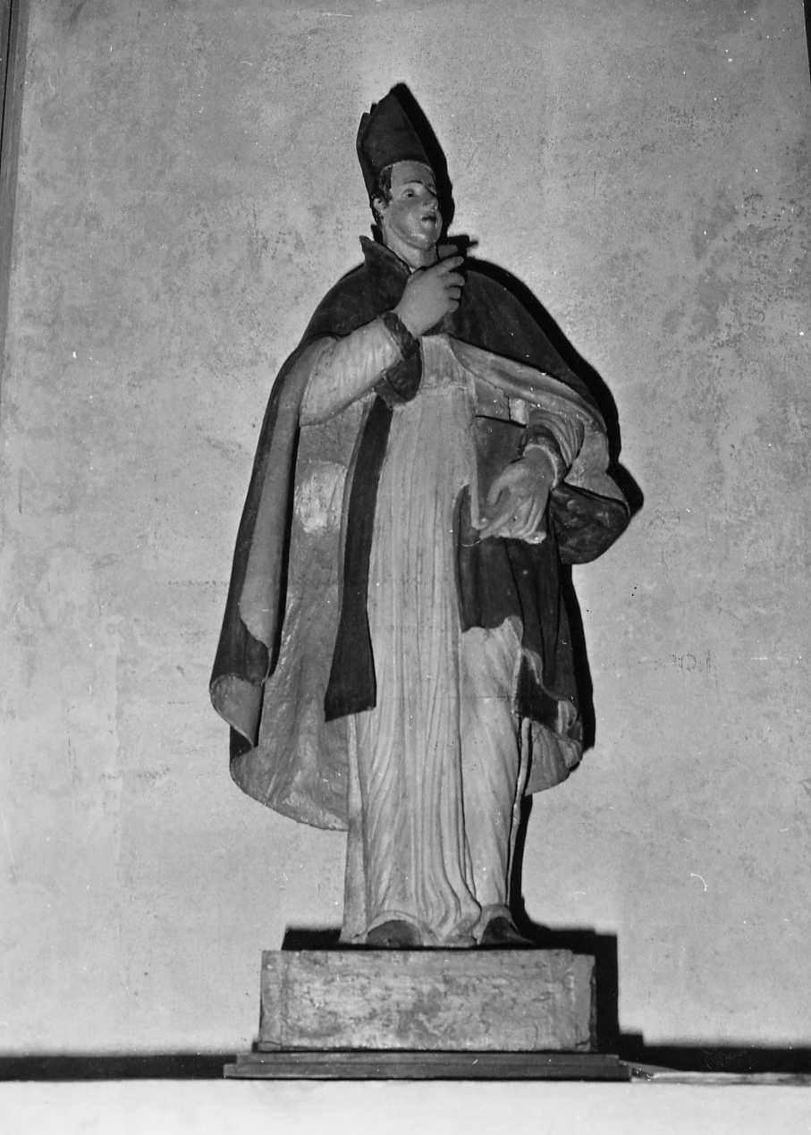 SANTO VESCOVO (statua) - bottega Italia centrale (sec. XVII, sec. XVIII)