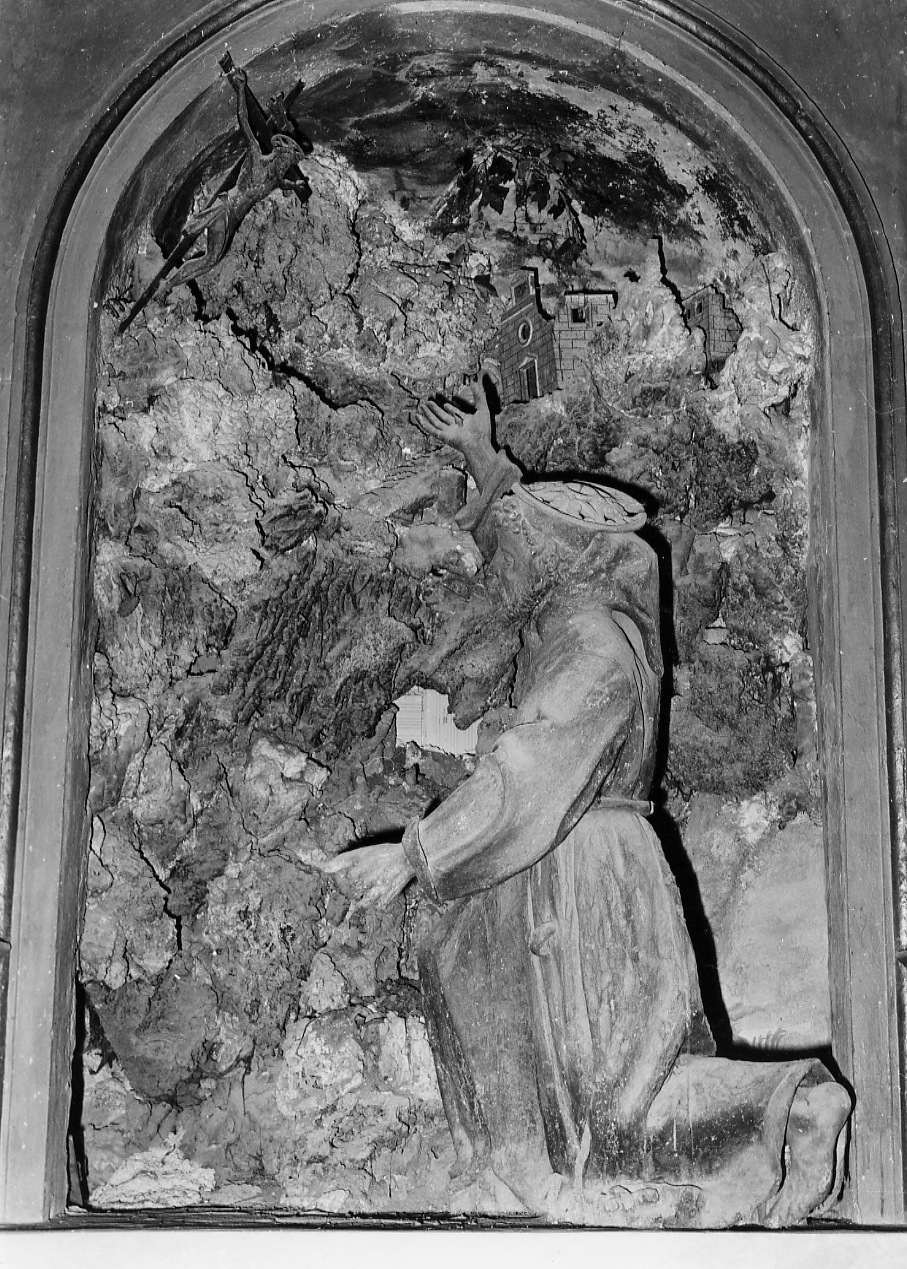 SAN FRANCESCO D'ASSISI RICEVE LE STIMMATE (scultura) - bottega Italia centrale (sec. XVII, sec. XVIII)