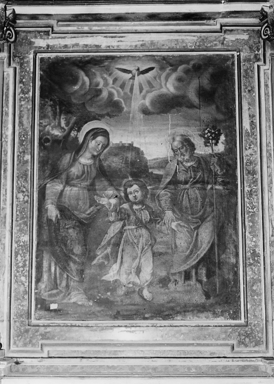SACRA FAMIGLIA (dipinto) - bottega Italia centrale (sec. XVI, sec. XVII)