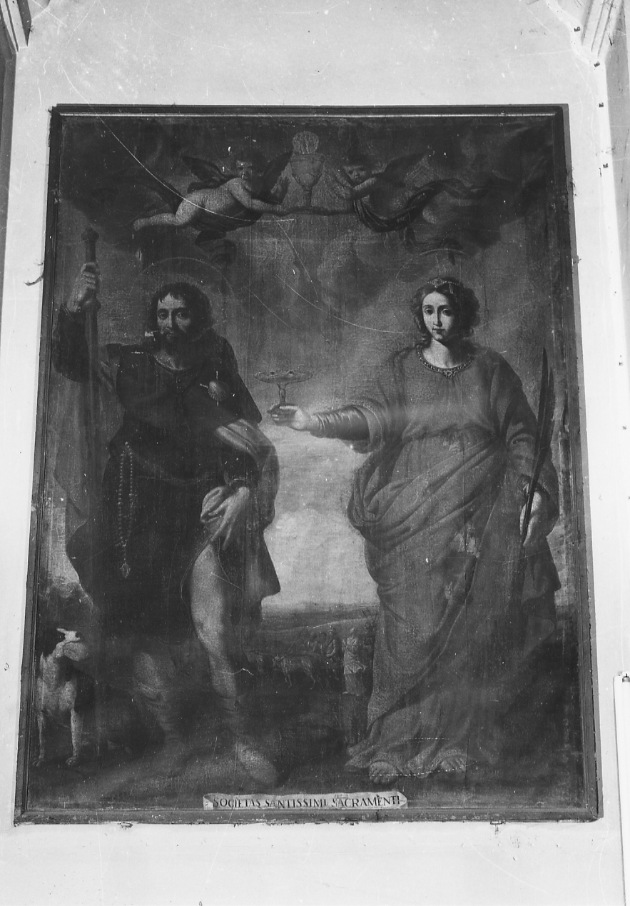 SANTA LUCIA MARTIRE E SAN ROCCO (dipinto, opera isolata) - ambito Italia centrale (sec. XVII)