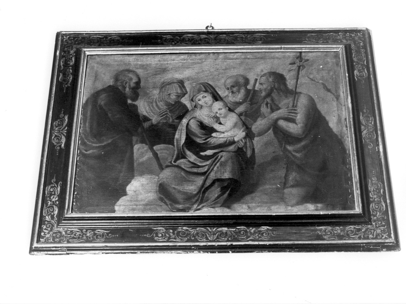 Madonna con Bambino, San Giuseppe, Sant'Anna, San Gioacchino e San Giovanni Battista, Madonna con Bambino e Santi (dipinto, opera isolata) - ambito abruzzese (sec. XVII)