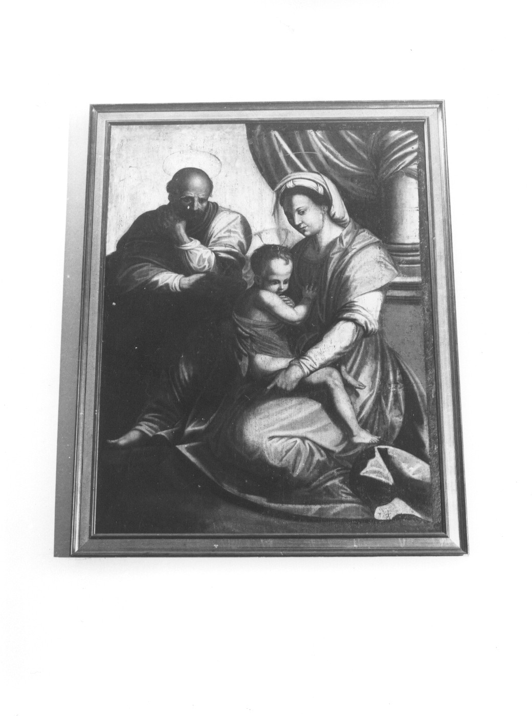 Sacra Famiglia (dipinto, opera isolata) - ambito abruzzese (fine/inizio secc. XVI/ XVII)