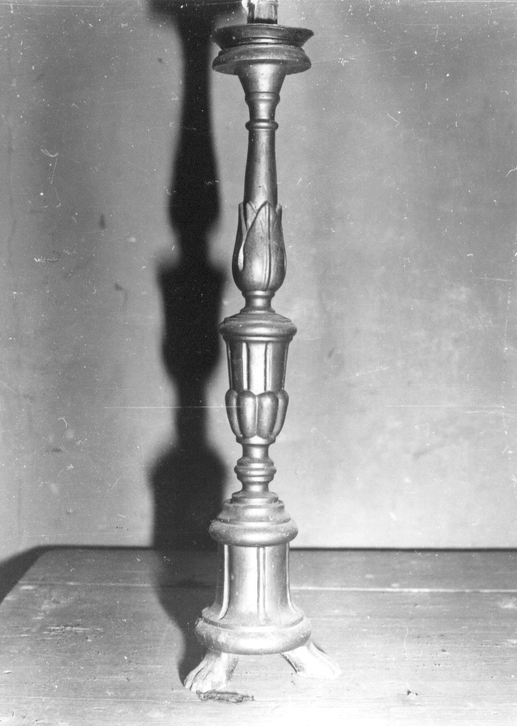 candeliere d'altare, serie - ambito abruzzese (sec. XIX)