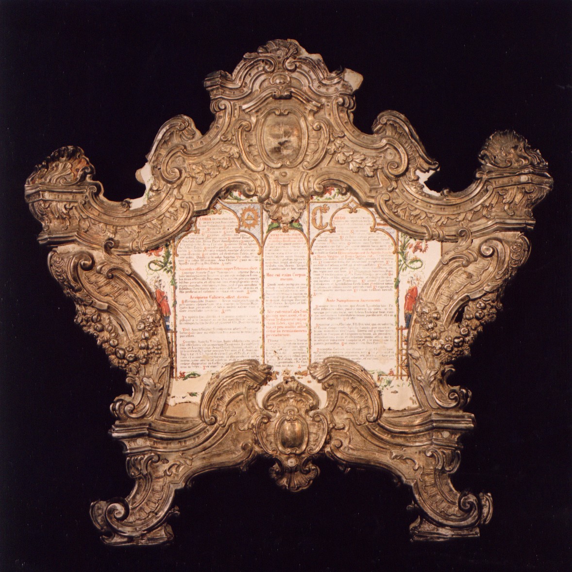 cartagloria, elemento d'insieme - manifattura napoletana (secc. XVIII/ XIX)